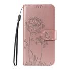 For OPPO A5 Pro 5G Global Dandelion Embossed Pattern Flip Leather Phone Case(Rose Gold) - 2