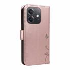 For OPPO A5X 5G Global Dandelion Embossed Pattern Flip Leather Phone Case(Rose Gold) - 3