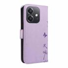 For OPPO A5X 5G Global Dandelion Embossed Pattern Flip Leather Phone Case(Purple) - 3