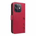 For OPPO A5X 5G Global Dandelion Embossed Pattern Flip Leather Phone Case(Red) - 3