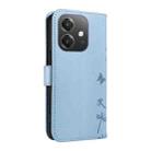 For OPPO A5X 5G Global Dandelion Embossed Pattern Flip Leather Phone Case(Sky Blue) - 3