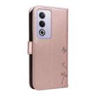 For OPPO K12X 5G Global Dandelion Embossed Pattern Flip Leather Phone Case(Rose Gold) - 3