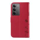 For Realme 14x 5G Global Dandelion Embossed Pattern Flip Leather Phone Case(Red) - 3
