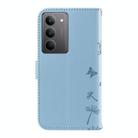 For Realme 14x 5G Global Dandelion Embossed Pattern Flip Leather Phone Case(Sky Blue) - 3