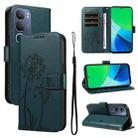 For vivo Y19S 4G Global Dandelion Embossed Pattern Flip Leather Phone Case(Blue) - 1