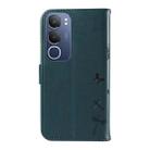 For vivo Y19S 4G Global Dandelion Embossed Pattern Flip Leather Phone Case(Blue) - 3