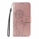 For vivo V50 5G Global Dandelion Embossed Pattern Flip Leather Phone Case(Rose Gold) - 2