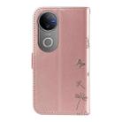 For vivo V50 5G Global Dandelion Embossed Pattern Flip Leather Phone Case(Rose Gold) - 3