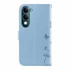 For vivo Y29S 5G / Y04 Dandelion Embossed Pattern Flip Leather Phone Case(Sky Blue) - 3