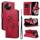 For vivo V30E / V40 Lite Global Dandelion Embossed Pattern Flip Leather Phone Case(Red) - 1