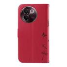 For vivo V30E / V40 Lite Global Dandelion Embossed Pattern Flip Leather Phone Case(Red) - 3