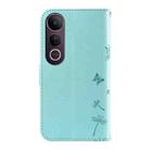For vivo V50 Lite 5G Global Dandelion Embossed Pattern Flip Leather Phone Case(Green) - 3