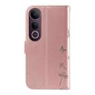 For vivo V50 Lite 5G Global Dandelion Embossed Pattern Flip Leather Phone Case(Rose Gold) - 3