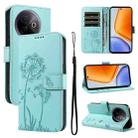 For vivo Y39 5G Global Dandelion Embossed Pattern Flip Leather Phone Case(Green) - 1