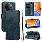 For vivo Y39 5G Global Dandelion Embossed Pattern Flip Leather Phone Case(Blue) - 1