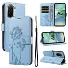 For Redmi A5 4G 173.3mm Dandelion Embossed Pattern Flip Leather Phone Case(Sky Blue) - 1