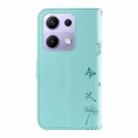 For Redmi Note 13 Pro 4G / 14S 4G Dandelion Embossed Pattern Flip Leather Phone Case(Green) - 3