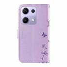 For Redmi Note 13 Pro 4G / 14S 4G Dandelion Embossed Pattern Flip Leather Phone Case(Purple) - 3