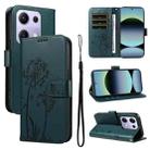 For Redmi Note 13 Pro 4G / 14S 4G Dandelion Embossed Pattern Flip Leather Phone Case(Blue) - 1