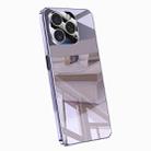For iPhone 12 Pro Max Electroplating Ice Crystal Airbag Full Coverage Shockproof Phone Case(Purple) - 1