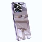 For iPhone 13 Pro Electroplating Ice Crystal Airbag Full Coverage Shockproof Phone Case(Purple) - 1
