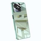 For iPhone 14 Electroplating Ice Crystal Airbag Full Coverage Shockproof Phone Case(Green) - 1