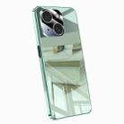 For iPhone 15 Plus Electroplating Ice Crystal Airbag Full Coverage Shockproof Phone Case(Green) - 1