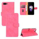 For OnePlus 5 Solid Color Skin Feel Magnetic Buckle Horizontal Flip Calf Texture PU Leather Case with Holder & Card Slots & Wallet(Rose Red) - 1