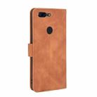 For OnePlus 5T Solid Color Skin Feel Magnetic Buckle Horizontal Flip Calf Texture PU Leather Case with Holder & Card Slots & Wallet(Brown) - 3