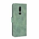 For OnePlus 6 Solid Color Skin Feel Magnetic Buckle Horizontal Flip Calf Texture PU Leather Case with Holder & Card Slots & Wallet(Green) - 3