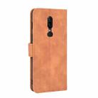 For OnePlus 6 Solid Color Skin Feel Magnetic Buckle Horizontal Flip Calf Texture PU Leather Case with Holder & Card Slots & Wallet(Brown) - 3