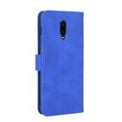 For OnePlus 6T Solid Color Skin Feel Magnetic Buckle Horizontal Flip Calf Texture PU Leather Case with Holder & Card Slots & Wallet(Blue) - 3