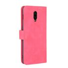 For OnePlus 6T Solid Color Skin Feel Magnetic Buckle Horizontal Flip Calf Texture PU Leather Case with Holder & Card Slots & Wallet(Rose Red) - 3