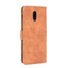 For OnePlus 6T Solid Color Skin Feel Magnetic Buckle Horizontal Flip Calf Texture PU Leather Case with Holder & Card Slots & Wallet(Brown) - 3