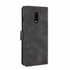 For OnePlus 7 Solid Color Skin Feel Magnetic Buckle Horizontal Flip Calf Texture PU Leather Case with Holder & Card Slots & Wallet(Black) - 3