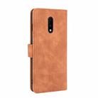 For OnePlus 7 Solid Color Skin Feel Magnetic Buckle Horizontal Flip Calf Texture PU Leather Case with Holder & Card Slots & Wallet(Brown) - 3