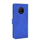 For OnePlus 7T Solid Color Skin Feel Magnetic Buckle Horizontal Flip Calf Texture PU Leather Case with Holder & Card Slots & Wallet(Blue) - 3