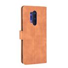 For OnePlus 8 Pro Solid Color Skin Feel Magnetic Buckle Horizontal Flip Calf Texture PU Leather Case with Holder & Card Slots & Wallet(Brown) - 3