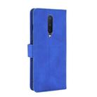 For OnePlus 8 Solid Color Skin Feel Magnetic Buckle Horizontal Flip Calf Texture PU Leather Case with Holder & Card Slots & Wallet(Blue) - 3