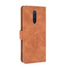 For OnePlus 8 Solid Color Skin Feel Magnetic Buckle Horizontal Flip Calf Texture PU Leather Case with Holder & Card Slots & Wallet(Brown) - 3