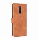 For OnePlus 8 Solid Color Skin Feel Magnetic Buckle Horizontal Flip Calf Texture PU Leather Case with Holder & Card Slots & Wallet(Brown) - 3