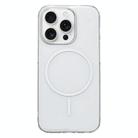 For iPhone 15 Pro Max Clear Color PC Thin Circle MagSafe Phone Case(White) - 1