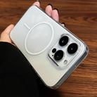 For iPhone 15 Pro Max Clear Color PC Thin Circle MagSafe Phone Case(White) - 2