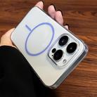For iPhone 15 Pro Max Clear Color PC Thin Circle MagSafe Phone Case(Purple) - 2