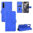 For OnePlus Nord Solid Color Skin Feel Magnetic Buckle Horizontal Flip Calf Texture PU Leather Case with Holder & Card Slots & Wallet(Blue) - 1