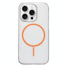 For iPhone 13 Pro Max Clear Color PC Thin Circle MagSafe Phone Case(Orange) - 1