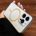 For iPhone 13 Pro Max Clear Color PC Thin Circle MagSafe Phone Case(Orange) - 2