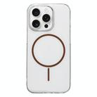 For iPhone 13 Pro Max Clear Color PC Thin Circle MagSafe Phone Case(Brown) - 1