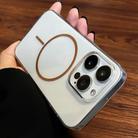 For iPhone 13 Pro Max Clear Color PC Thin Circle MagSafe Phone Case(Brown) - 2