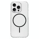 For iPhone 13 Pro Max Clear Color PC Thin Circle MagSafe Phone Case(Black) - 1